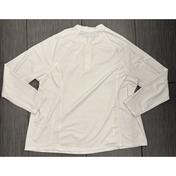 Lands’ End Women’s White 1/4 Zip Long Sleeve Performance Top Size 2X Long - Picture 3 of 4
